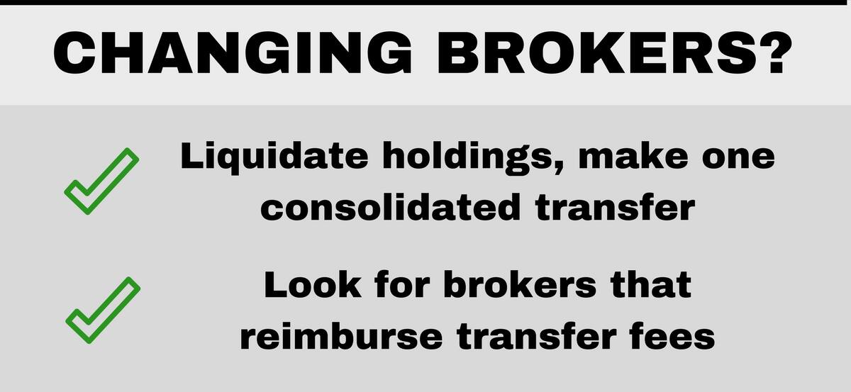 How to Avoid Online Broker Fees infographic changing brokers